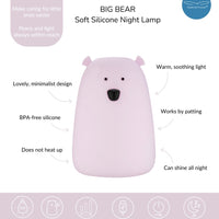 Rabbit & Friends – Bear Lamp yövalo, Lavender