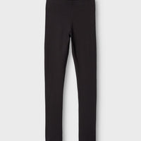 NAME IT KIDS - PUUVILLAISET RIBBI LEGGINGSIT MUSTA
