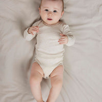 NAME IT BABY - PITKÄHIHAINEN, RIBBIKANKAINEN BODY - Peyote melange