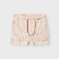 LIL' ATELIER BABY LUOMUPUUVILLA SHORTSIT - PEACH BLUSH