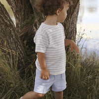 LIL' ATELIER MINI LUOMUPUUVILLA SHORTSIT - ZEN BLUE