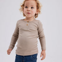 Name it - ribbikankainen paita - taupe