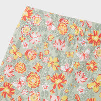 NAME IT - SLIM FIT -MALLISET SHORTSIT - Aqua Gray Yellow Flower