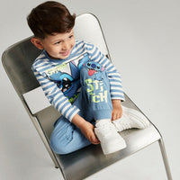 NAME IT MINI STITCH-TEEMAINEN T-PAITA - Spring Lake