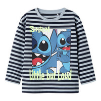 NAME IT MINI STITCH-TEEMAINEN T-PAITA - Celestial Blue