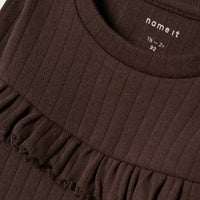 Name It – Lalla frillapaita - Seal Brown