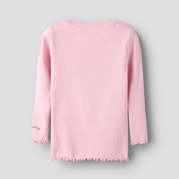 Name It – Kayla pitkähihainen ribbipaita - Bleached Mauve