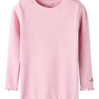 Name It – Kayla pitkähihainen ribbipaita - Bleached Mauve