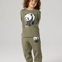 Name It - Luomupuuvillaiset collegehousut - panda