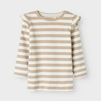 Name It Taia - pitkähihainen ribbipaita,beige