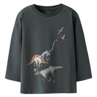 Name It - pitkähihainen paita, dino green.