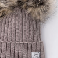 I Love Milk – Lasten talvipipo tupsuilla - brown