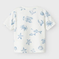 NAME IT MINI - LUOMUPUUVILLA MERENELÄVÄT T-PAITA