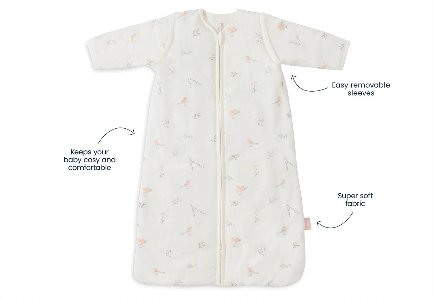 Jollein - Vauvan unipussi irrotettavilla hihoilla – Lovely Birds 70cm