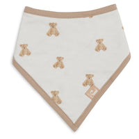 Jollein Bandana-ruokalappu, Teddy Bear, GOTS, 2-pack