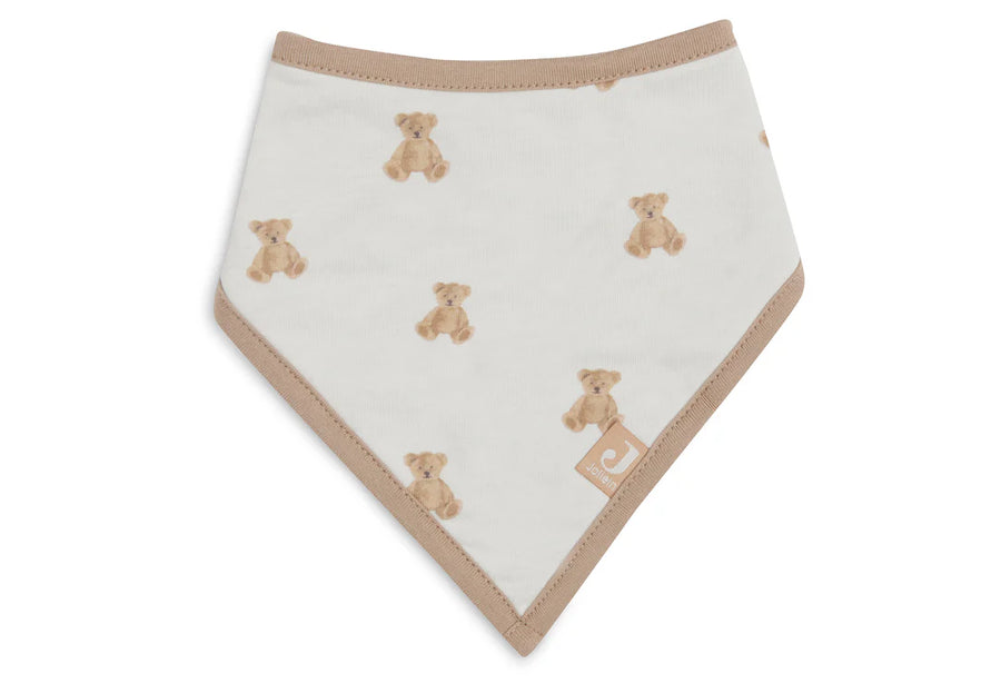 Jollein Bandana-ruokalappu, Teddy Bear, GOTS, 2-pack