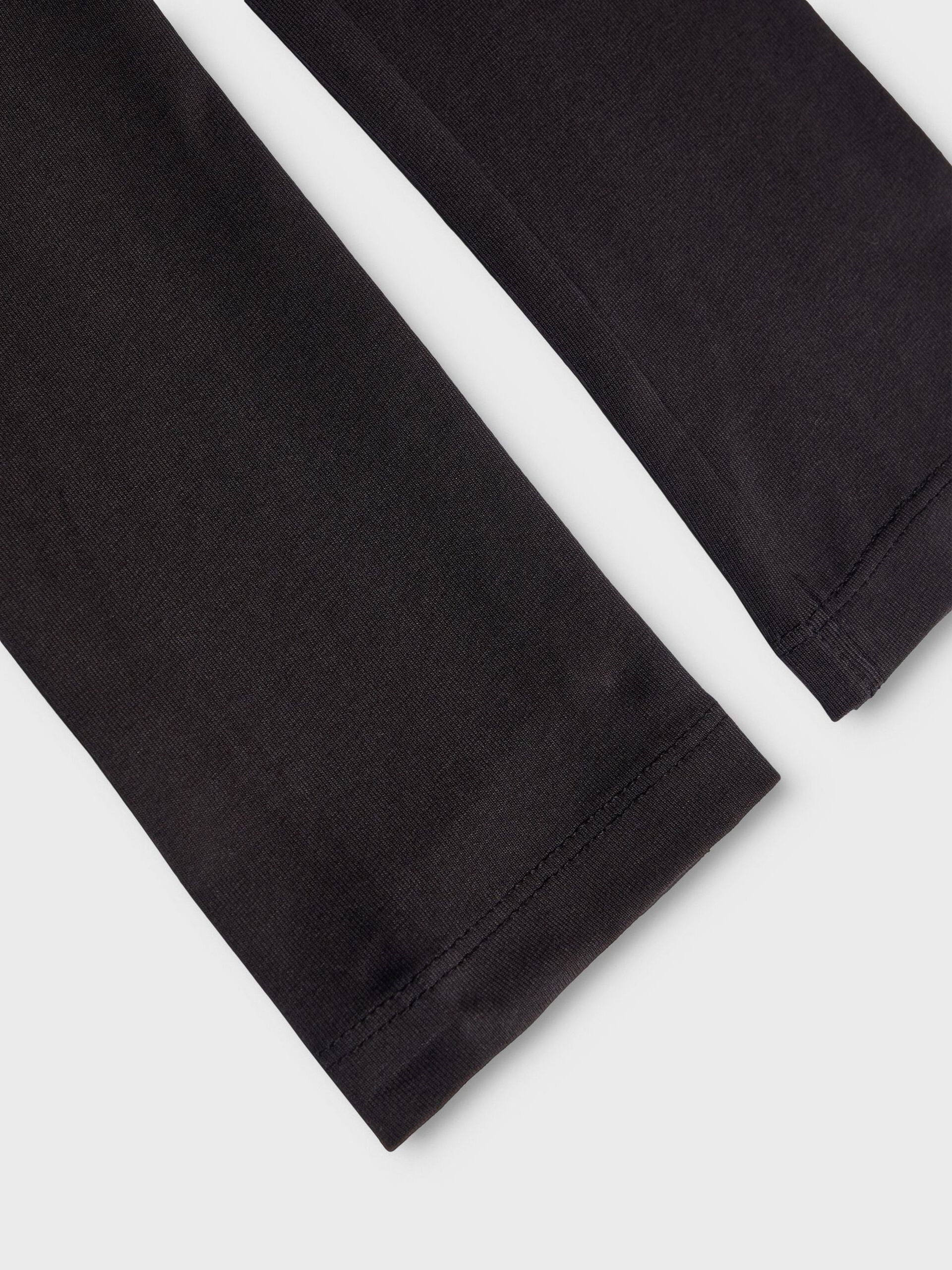 NAME IT KIDS -  PUUVILLAISET RIBBI LEGGINGSIT MUSTA