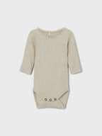 NAME IT BABY - PITKÄHIHAINEN, RIBBIKANKAINEN BODY - Peyote melange