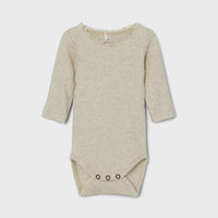 NAME IT BABY - PITKÄHIHAINEN, RIBBIKANKAINEN BODY - Peyote melange