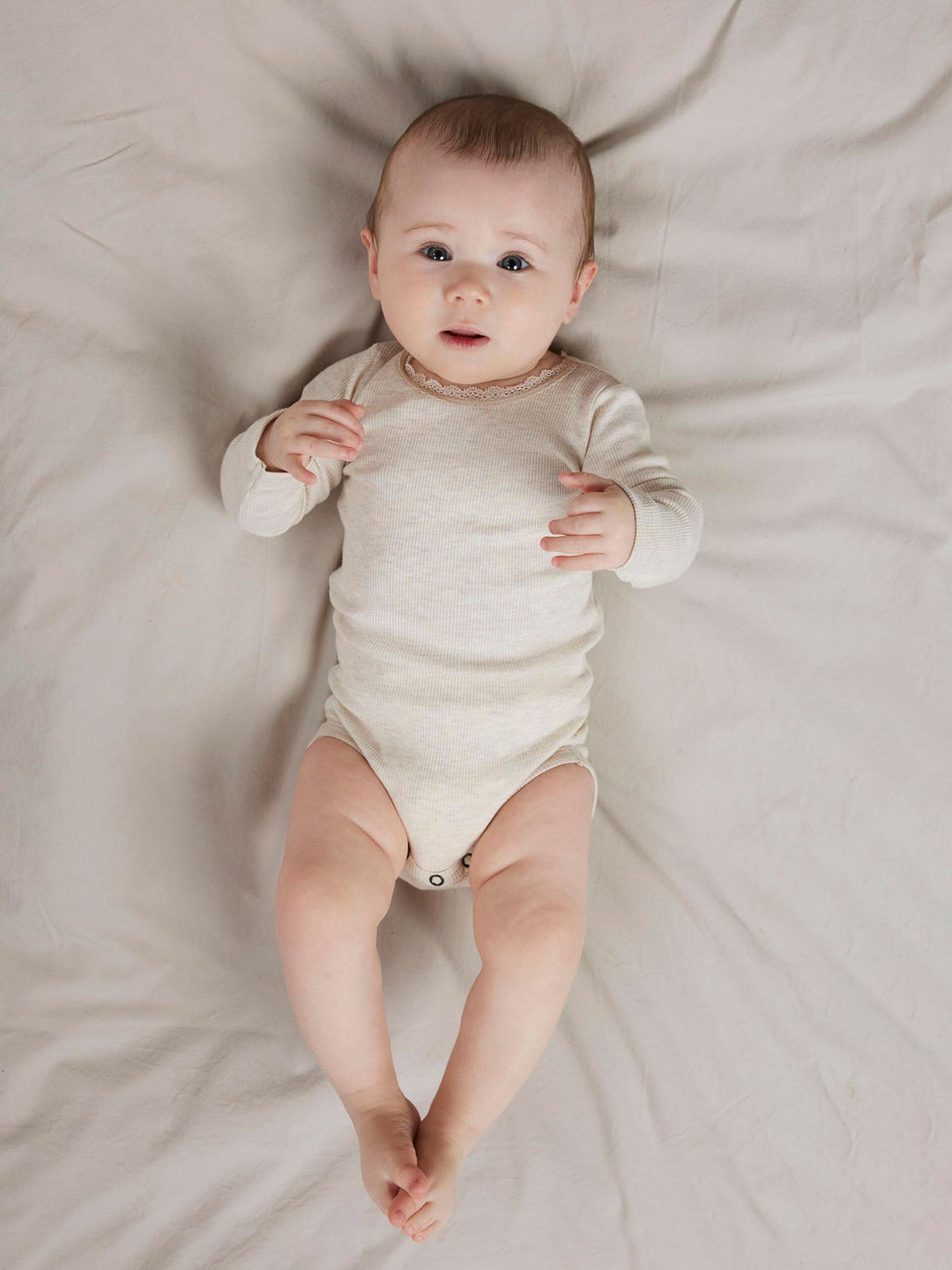 NAME IT BABY - PITKÄHIHAINEN, RIBBIKANKAINEN BODY - Peyote melange