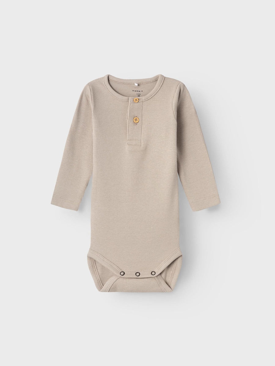NAME IT BABY  PITKÄHIHAINEN, RIBBIKANKAINEN BODY - Pure cashmere