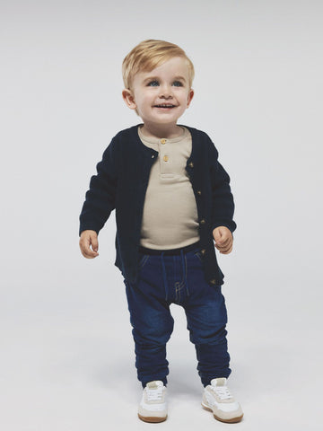 NAME IT BABY  PITKÄHIHAINEN, RIBBIKANKAINEN BODY - Pure cashmere