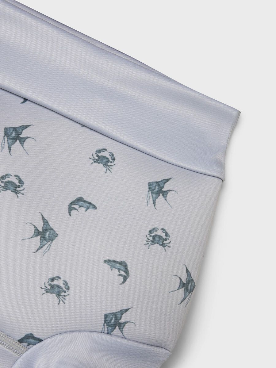 LIL' ATELIER BABY  KUVIOLLISET UIMAVAIPPA - VAPOR BLUE