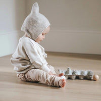 Ada Baby-Knit Pixie - puuvillahattu -ivory - Luna Living