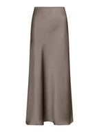 Neo Noir Vicky Heavy Sateen Skirt – Warm Grey