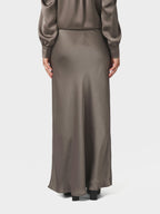 Neo Noir Vicky Heavy Sateen Skirt – Warm Grey