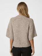 NEO NOIR – Benuta Fluffy Knit Cardigan – Light Brown