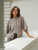 NEO NOIR – Benuta Fluffy Knit Cardigan – Light Brown