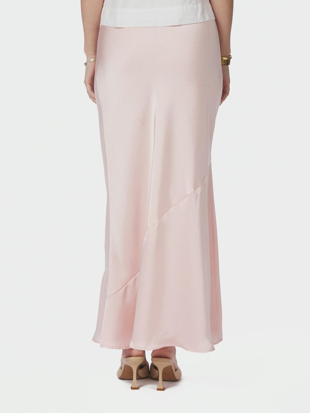 NEO NOIR – Ninad Heavy Sateen Skirt – Light Pink