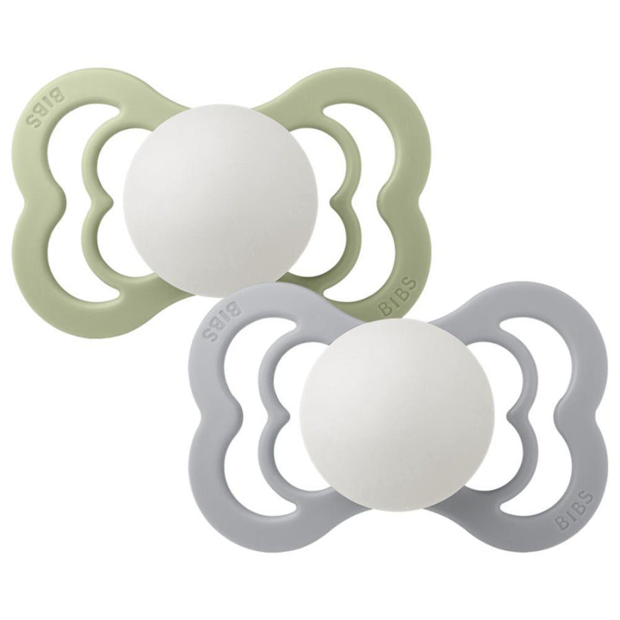 BIBS Couture Tutit 2-pack Luonnonkumi Koko 2, Sage Glow/Cloud Glow - Luna Living