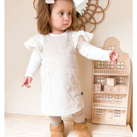 Babystyling  - Ruffle romper rib ecru