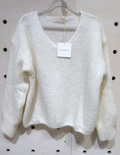Bianca - Kid Mohair V-Neck Knit - white