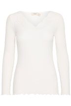 FRANSA Frhizamond pitkähihainen paita – Antique White