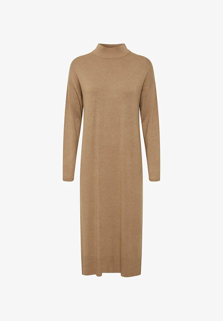 b.young BYMMMORLA TURTLENECK DRESS - Neulemekko - sepia tint melange