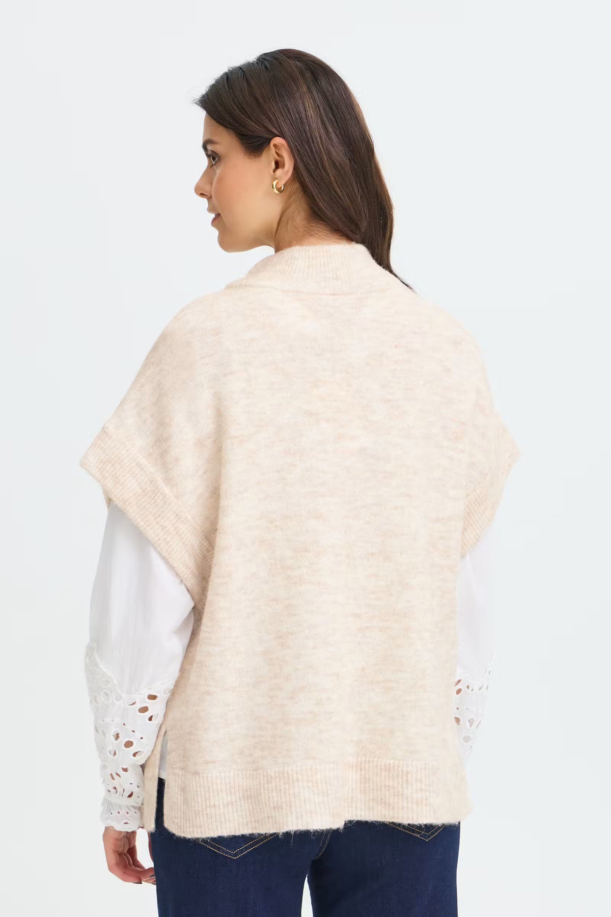 Fransa neuleliivi – Oatmeal Melange