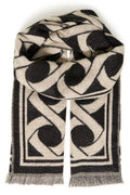 B.YOUNG BYWAZONE Scarf – Black/White Honeycomb