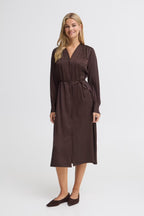 Satiinimekko - FRJUNIA Dress Molé/Brown