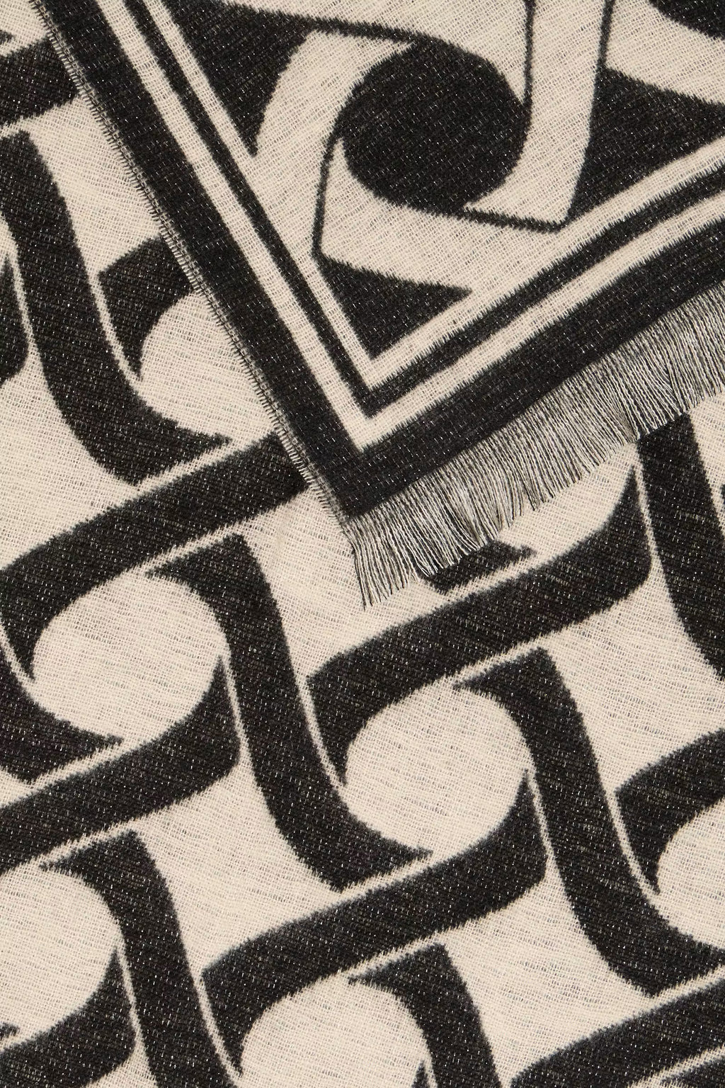 B.YOUNG BYWAZONE Scarf – Black/White Honeycomb