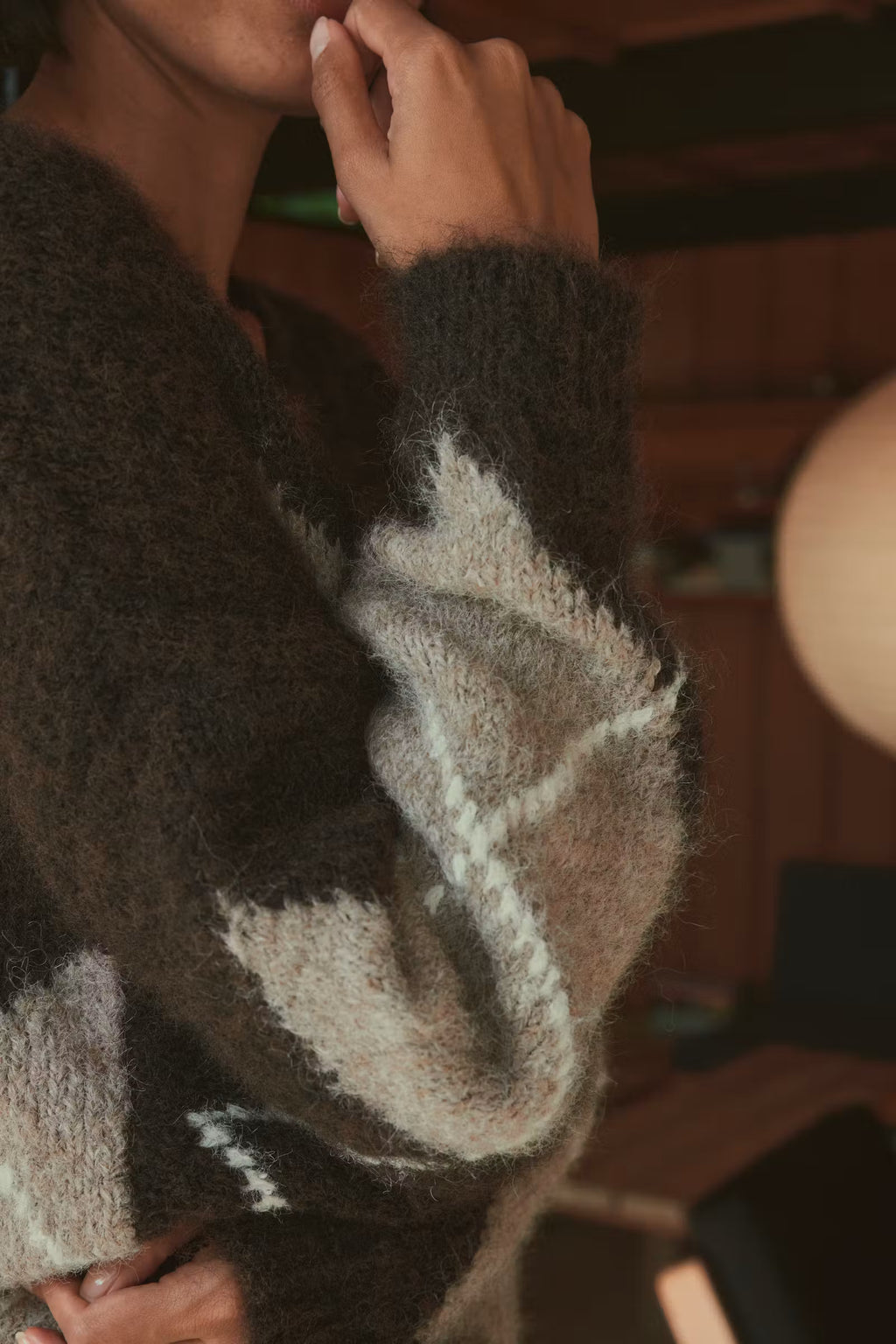 Fransa Charleen Cardigan – Hot Fudge Check