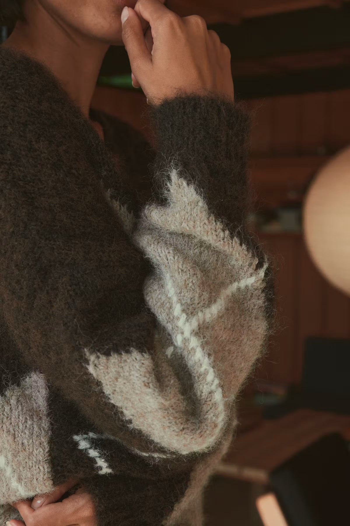 Fransa Charleen Cardigan – Hot Fudge Check