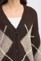 Fransa Charleen Cardigan – Hot Fudge Check