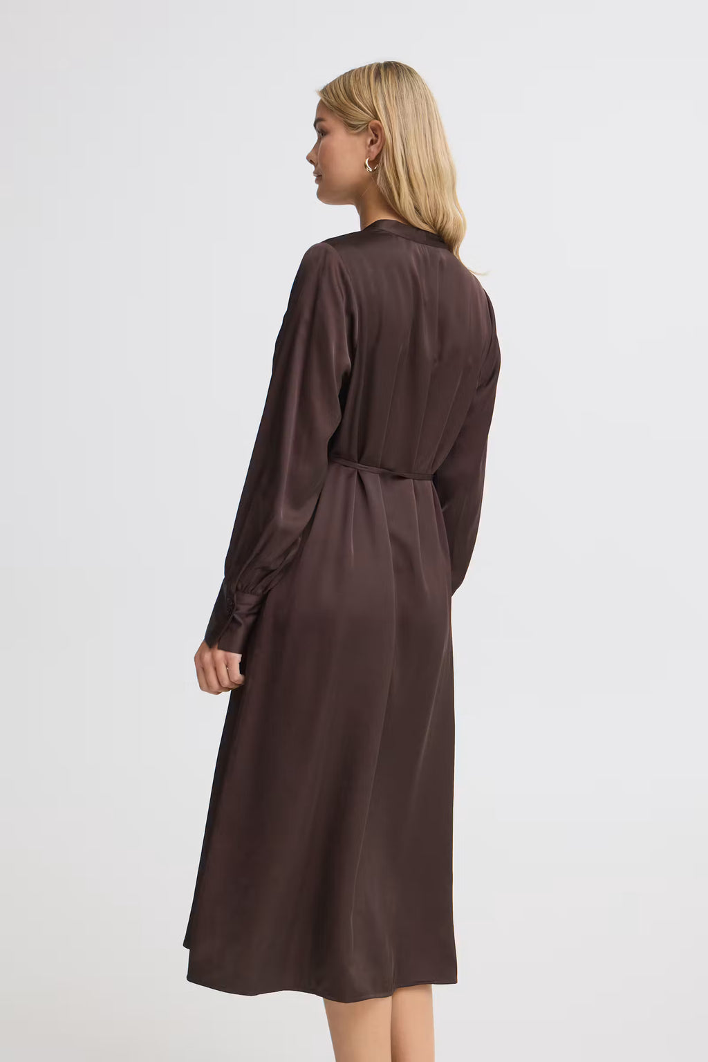Satiinimekko - FRJUNIA Dress Molé/Brown