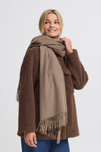 Kaulahuivi -  Scarf Rain Drum Melange/Brown