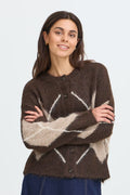 Fransa Charleen Cardigan – Hot Fudge Check