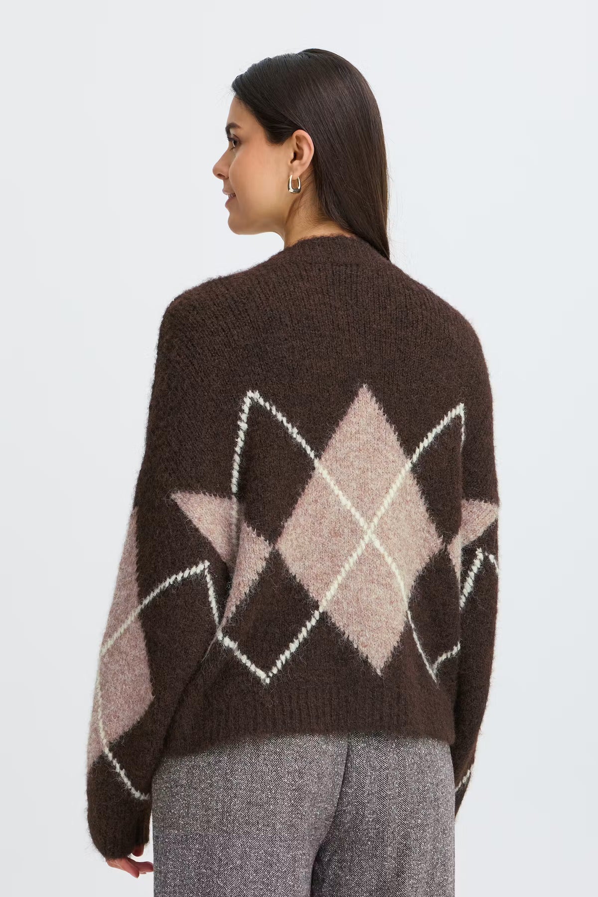 Fransa Charleen Cardigan – Hot Fudge Check