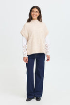 Fransa neuleliivi – Oatmeal Melange